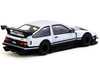 Toyota Sprinter Trueno AE86 Widebody RHD Right Hand Drive White and Black with Tarmac Cards Global64 Series 1/64 Diecast Model Tarmac Works T64G-060-WB