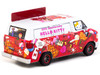 Dodge Van Hello Kitty Food Truck White and Red with Graphics Global64 Series 1/64 Diecast Model Tarmac Works T64G-TL032-HK