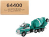 Kenworth T880S SFFA Tandem with Pusher and Tag Axle with Bridgemaster McNeilus Mixer Island Ready Mix Green and White Limited Edition to 500 pieces Worldwide Transport Series 1/50 Diecast Model Diecast Masters 64400