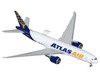 Boeing 777 200LRF Commercial Aircraft Atlas Air N703GT White with Blue Tail Interactive Series 1/400 Diecast Model Airplane GeminiJets GJ2147