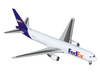 Boeing 767 300F Commercial Aircraft FedEx Federal Express N144FE White with Purple Tail 1/400 Diecast Model Airplane GeminiJets GJ2311