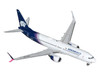 Boeing 737 800 Commercial Aircraft Aeromexico N957AM White with Blue Tail 1/400 Diecast Model Airplane GeminiJets GJ2321