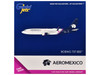 Boeing 737 800 Commercial Aircraft Aeromexico N957AM White with Blue Tail 1/400 Diecast Model Airplane GeminiJets GJ2321