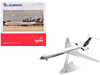 Ilyushin IL 62M Commercial Aircraft Cubana de Aviacion T1280 White with Blue and Red Tail 1/200 Diecast Model Airplane Herpa HE573405