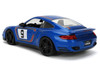 Porsche 911 Turbo 997 #9 Blue Metallic with Stripes Hyper Spec Series 1/24 Diecast Model Car Jada 36372