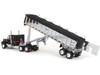 Mack Super Liner with 60 Flat Top Sleeper and East End Dump Trailer Black 1/64 Diecast Model DCP/First Gear 60-2021