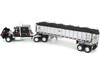 Mack Super Liner with 60 Flat Top Sleeper and East End Dump Trailer Black 1/64 Diecast Model DCP/First Gear 60-2021