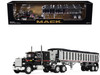 Mack Super Liner with 60 Flat Top Sleeper and East End Dump Trailer Black 1/64 Diecast Model DCP/First Gear 60-2021