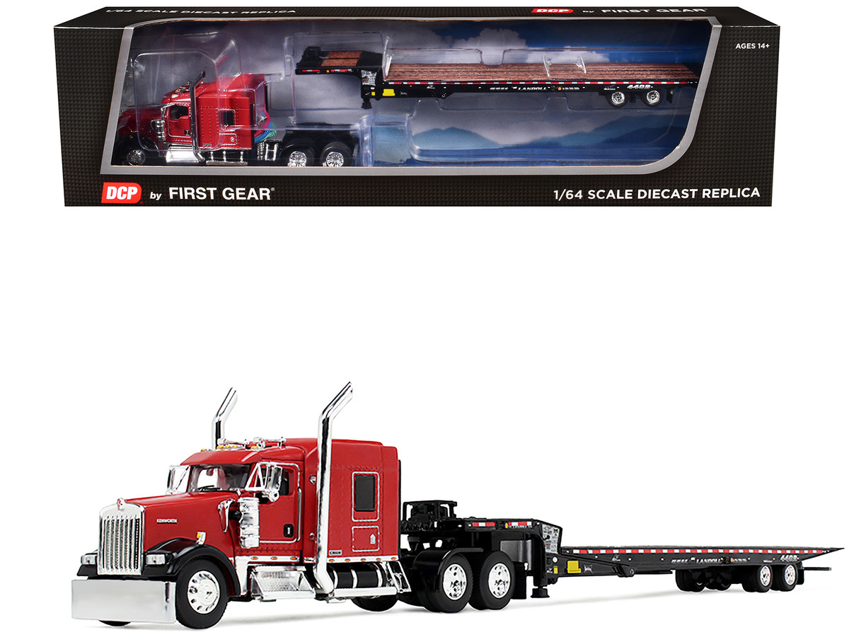 Kenworth W900L with 72 AeroCab Sleeper and Landoll 440B50CA