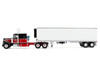 Peterbilt 359 with 60 Vintage Sleeper and 40 Vintage Refrigerated Trailer Pirkle Refrigerated Freight Lines" Red and Black Legacy Series #1 1/64 Diecast Model DCP/First Gear 69-2017