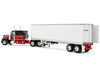 Peterbilt 359 with 60 Vintage Sleeper and 40 Vintage Refrigerated Trailer Pirkle Refrigerated Freight Lines" Red and Black Legacy Series #1 1/64 Diecast Model DCP/First Gear 69-2017