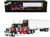 Peterbilt 359 with 60 Vintage Sleeper and 40 Vintage Refrigerated Trailer Pirkle Refrigerated Freight Lines" Red and Black Legacy Series #1 1/64 Diecast Model DCP/First Gear 69-2017