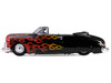 1950 Mercury Eight Convertible Lowrider Black with Flames Menacing Monica Garbage Pail Kids Series 7 1/64 Diecast Model Car Greenlight 54110F