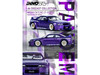 Nissan Skyline GT R R33 RHD Right Hand Drive Pandem Rocket Bunny Purple Metallic 1/64 Diecast Model Car Inno Models IN64-R33P-PP