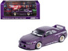 Nissan Skyline GT R R33 RHD Right Hand Drive Pandem Rocket Bunny Purple Metallic 1/64 Diecast Model Car Inno Models IN64-R33P-PP