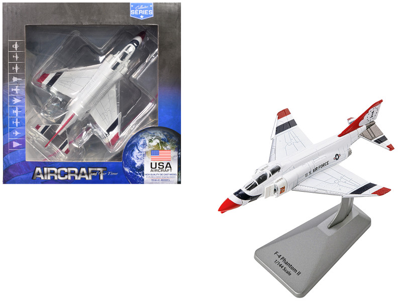 McDonnell Douglas F 4 Phantom Aircraft No 1 Thunderbirds United States Air Force Collector Series 1/144 Diecast Model Air Force 1 AF1-0148C