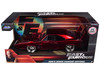1969 Dodge Charger Daytona Red Fast & Furious 7 2015 Movie 1/24 Diecast Model Car Jada 97060