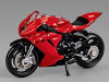2022 MV Agusta F3 Rosso Motorcycle Red with Figure 1/64 Diecast Model CM Model CM64-F3ROSSO-01