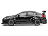 Subaru VAB WRX S4 Widebody Black Metallic with Red Interior with Extra Wheels 1/64 Diecast Model Car CM Model CM64-WRX-06