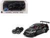 Subaru VAB WRX S4 Widebody Black Metallic with Red Interior with Extra Wheels 1/64 Diecast Model Car CM Model CM64-WRX-06