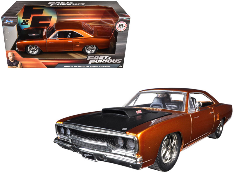 Dom's 1970 Plymouth Road Runner Copper "Fast & Furious 7" Movie 1/24 Diecast Model Car Jada 97126