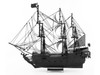 Model Kit Black Pearl Ship Black Version Moderate Difficulty Steel Model Metal Earth ICX016B