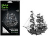 Model Kit Black Pearl Ship Black Version Moderate Difficulty Steel Model Metal Earth ICX016B