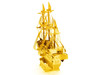 Model Kit Golden Hind Galleon Gold Version Moderate Difficulty Steel Model Metal Earth MMS049G