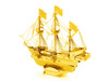 Model Kit Golden Hind Galleon Gold Version Moderate Difficulty Steel Model Metal Earth MMS049G