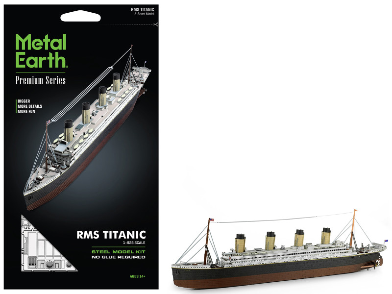 Model Kit RMS Titanic Ship Moderate Difficulty Steel Model Metal Earth PS2004