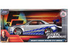 Brian's Nissan GTR Skyline R34 Silver/Blue "Fast & Furious" Movie 1/24 Diecast Model Car Jada 97158