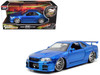 Brian's Nissan GTR Skyline R34 Blue "Fast & Furious" Movie 1/24 Diecast Model Car Jada 97173