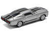 Shelby Mustang GT500 Gray Metallic with Black Stripes 1/64 Diecast Model Car Pop Race PR640195