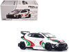 Toyota Pandem GR Yaris RHD Right Hand Drive Rally Livery White with Red and Green Graphics 1/64 Diecast Model Car Pop Race PR640136
