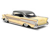 1957 Chevrolet Bel Air Cream with Graphics and Gray Metallic Top Bigtime Muscle Series 1/24 Diecast Model Car Jada 36345