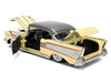 1957 Chevrolet Bel Air Cream with Graphics and Gray Metallic Top Bigtime Muscle Series 1/24 Diecast Model Car Jada 36345