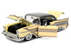 1957 Chevrolet Bel Air Cream with Graphics and Gray Metallic Top Bigtime Muscle Series 1/24 Diecast Model Car Jada 36345