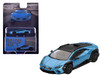 Lamborghini Huracan Sterrato Blu Aegir Blue Metallic with Black Top Limited Edition 1/64 Diecast Model Car Mini GT MGT00807