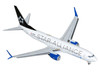 Boeing 737 800 Commercial Aircraft with Flaps Down United Airlines Star Alliance N76516 White with Black Tail Gemini 200 Series 1/200 Diecast Model Airplane GeminiJets G2UAL1378F
