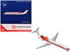 McDonnell Douglas MD 81 Commercial Aircraft Frontier Airlines N859HA White with Stripes 1/400 Diecast Model Airplane GeminiJets GJ1168