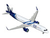 Airbus A321neo Commercial Aircraft Delta Air Lines 100 Years N589DT White and Blue with Stripes 1/400 Diecast Model Airplane GeminiJets GJ2334