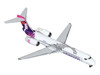 Boeing 717 200 Commercial Aircraft Hawaiian Airlines N492HA White with Purple Graphics 1/400 Diecast Model Airplane GeminiJets GJ2295