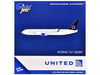 Boeing 767 300ER Commercial Aircraft United Airlines Star Alliance N76516 White with Black Tail 1/400 Diecast Model Airplane GeminiJets GJ2313
