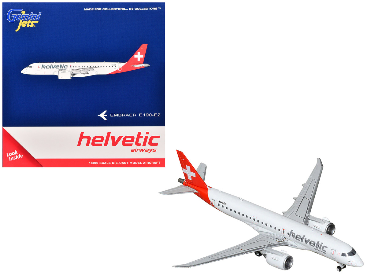 Embraer E190 E2 Commercial Aircraft Helvetic Airways HB AZC White