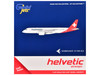 Embraer E190 E2 Commercial Aircraft Helvetic Airways HB AZC White with Red Tail 1/400 Diecast Model Airplane GeminiJets GJ2323