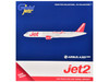 Airbus A321neo Commercial Aircraft Jet2 G SUNO Gray Metallic with Red Tail 1/400 Diecast Model Airplane GeminiJets GJ2331