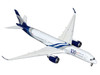 Airbus A350 900 Commercial Aircraft Delta Air Lines 100 Years N527DN White and Blue with Stripes 1/400 Diecast Model Airplane GeminiJets GJ2335