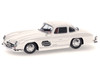 Mercedes Benz 300 SL Gullwing White with Red Interior 1/87 (HO) Plastic Model Car Promotex 421089W