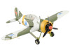 Brewster F2A Model 239 Buffalo Fighter Aircraft BW364 LeLv 24 flown by Warrant Officer Ilmari Juutilainen 1942 Finnish Air Force Air Power Series 1/48 Diecast Model Hobby Master HA7014
