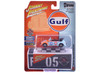 1975 Volkswagen Super Beetle Convertible #05 Gulf Oil Light Blue and Orange MGMinis Exclusive Series Limited Edition to 2496 pieces Worldwide 1/64 Diecast Model Car Johnny Lightning JLCP7378